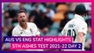 AUS vs ENG Stat Highlights 5th Ashes Test 2021–22 Day 2: Hosts in Control