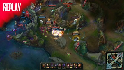 Un campeón "volador" en un partido competitivo de League of Legends