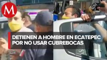 Detienen a la primera persona en Ecatepec por no utilizar cubrebocas