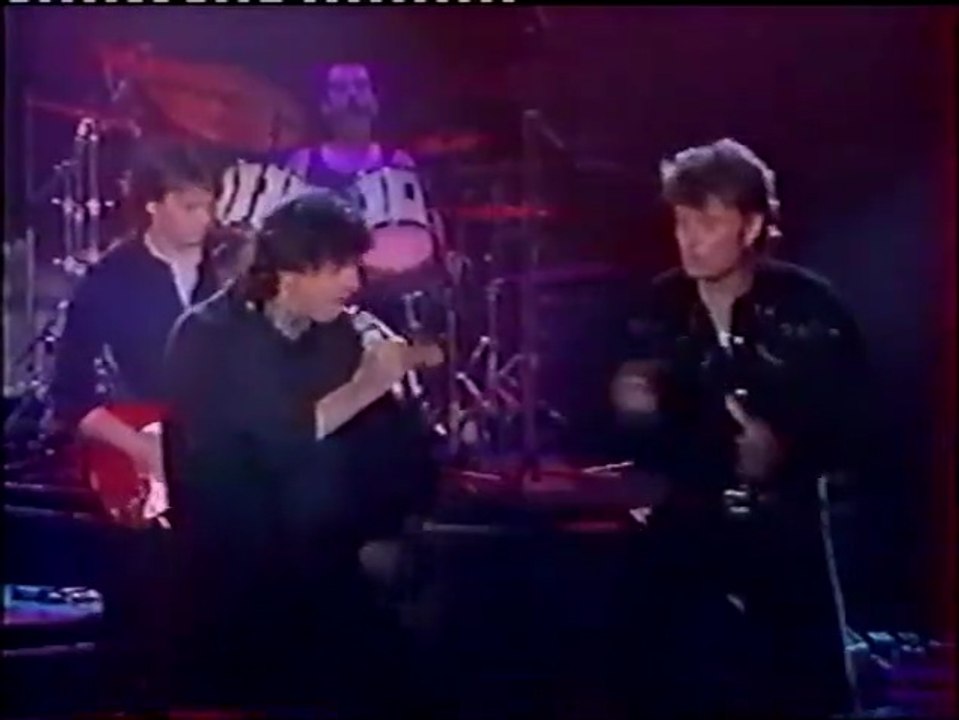 Johnny Hallyday en duo avec Patrick Bruel - Casser la voix ( Tv  1991 )