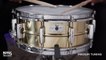1997 - 1999 Pearl 5x14 SensiTone Custom Alloy Beaded Yellow Brass Metal Snare Drum [Memphis Drum Shop]