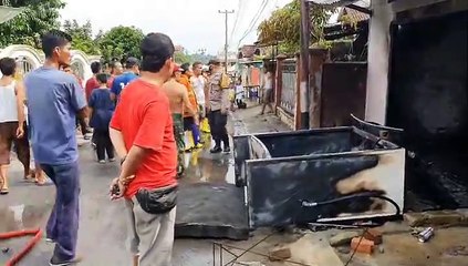Pom Bensin Mini di Jalan Cindai Prabumulih Terbakar
