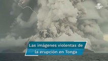 Imágenes violentas de erupción en Tonga, 