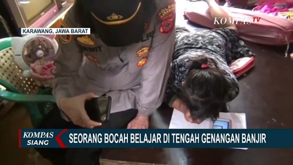 Meski Rumahnya Direndam Banjir, Semangat Novi untuk Belajar Tak Pernah Runtuh!