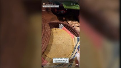 Nuria Cunillera història d'Instagram a un restaurant