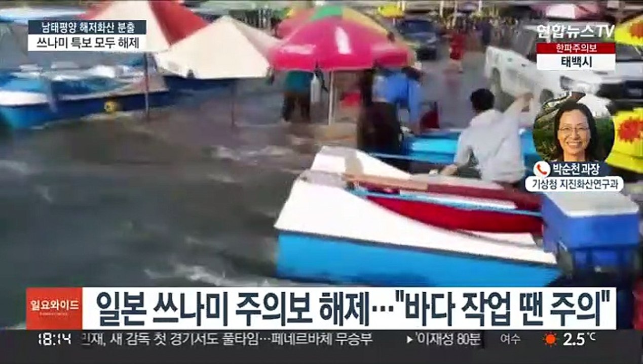 [일요와이드] 남태평양 화산 분출 여파 쓰나미 특보 모두 해제