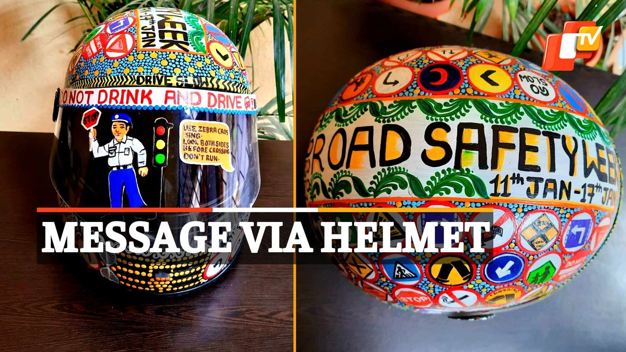 Road Safety Week: Artist Priyanka Sahani Spreads Awareness Via Painted Helmet