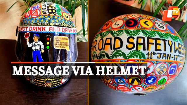 Road Safety Week: Artist Priyanka Sahani Spreads Awareness Via Painted Helmet