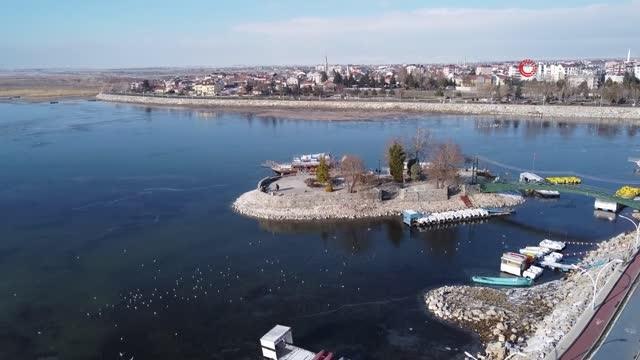 Son dakika haber | Beyşehir Gölü kıyıları buz tuttu
