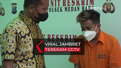 Viral! Rekaman CCTV Pria Jambret Wanita Hingga Tersungkur, Akhirnya Tertangkap Polisi