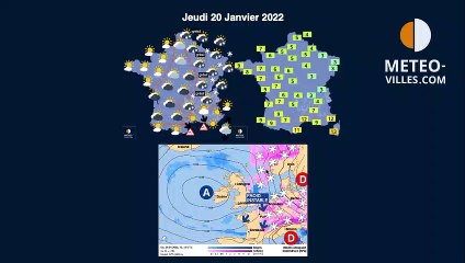 prévisions météo du dimanche 16 janvier 2021