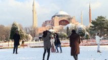 Seltenes Ereignis: Schnee in Istanbul