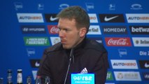 Nagelsmann scherzt: “So Julian, austeigen”