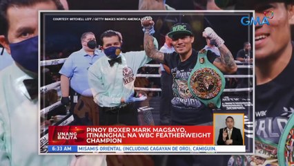 Pinoy boxer Mark Magsayo, itinanghal na WBC Featherweight Champion | UB