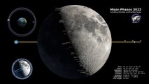 2022 Phases of the Moon in 4K