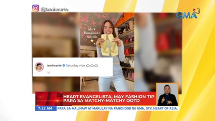 Heart Evangelista, may fashion tip para sa matchy-matchy OOTD | UB