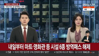 내일부터 마트 등 시설 6종 방역패스 해제…"위험도 고려"
