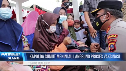 Kapolres Tanjung Balai dampingi Kapoldasu Tinjau Vaksinasi Merdeka Anak di Kota Tanjung Balai