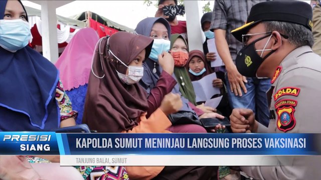 Kapolres Tanjung Balai dampingi Kapoldasu Tinjau Vaksinasi Merdeka Anak di Kota Tanjung Balai