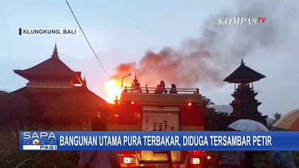 Pura di Kabupaten Klungkung Hangus Terbakar, Diduga Karena Sambaran Petir Saat Hujan Deras