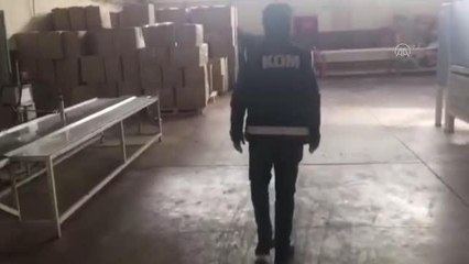 Fabrikada 4 milyon 720 bin kaçak makaron ele geçirildi