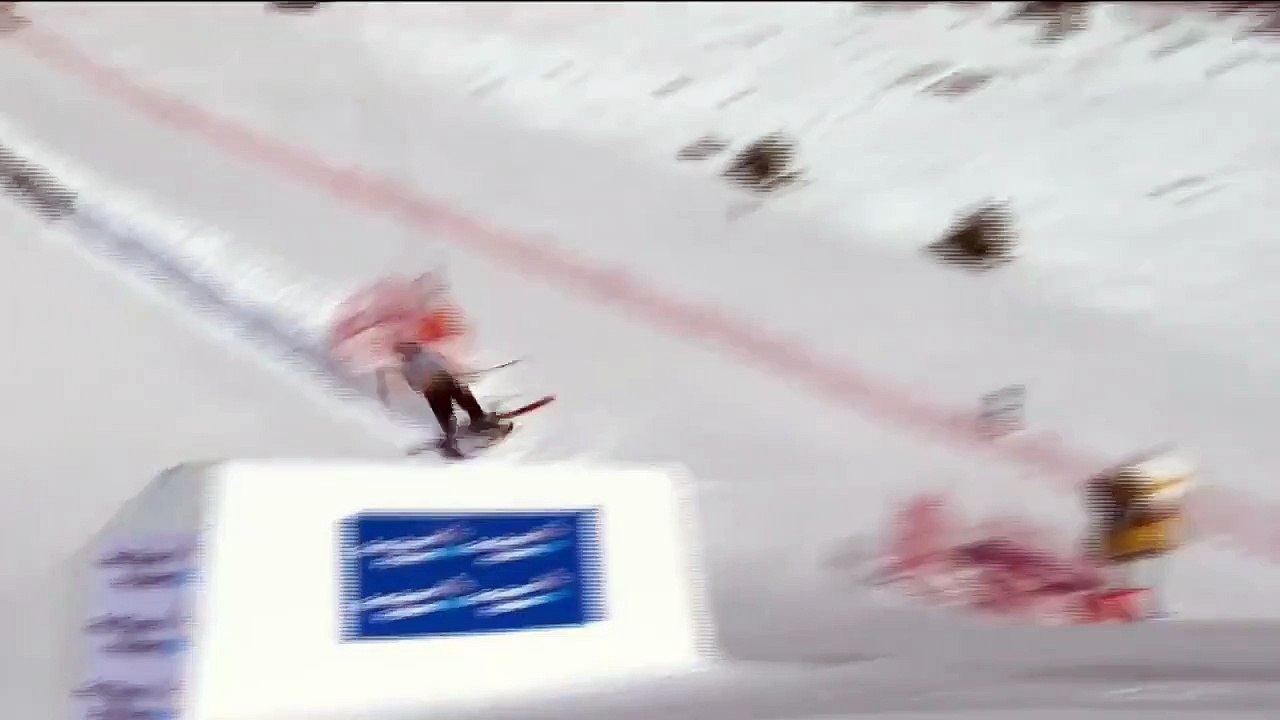 Regardez l'incroyable chute du jeune américain Cody LaPlante à Font-Romeu après avoir perdu ses deux skis ... en plein vol!