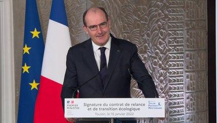 Intervention de Jean Castex pour la signature du CRTE à Toulon