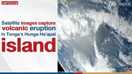 Satellite images capture volcanic eruption in Tonga's Hunga Ha'apai island | The Nation Thailand