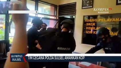 Tim Gegana Polda Sulsel Amankan Koper Mencurigakan