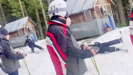 'Irish mum's first day of skiing starts with a discouraging fall '