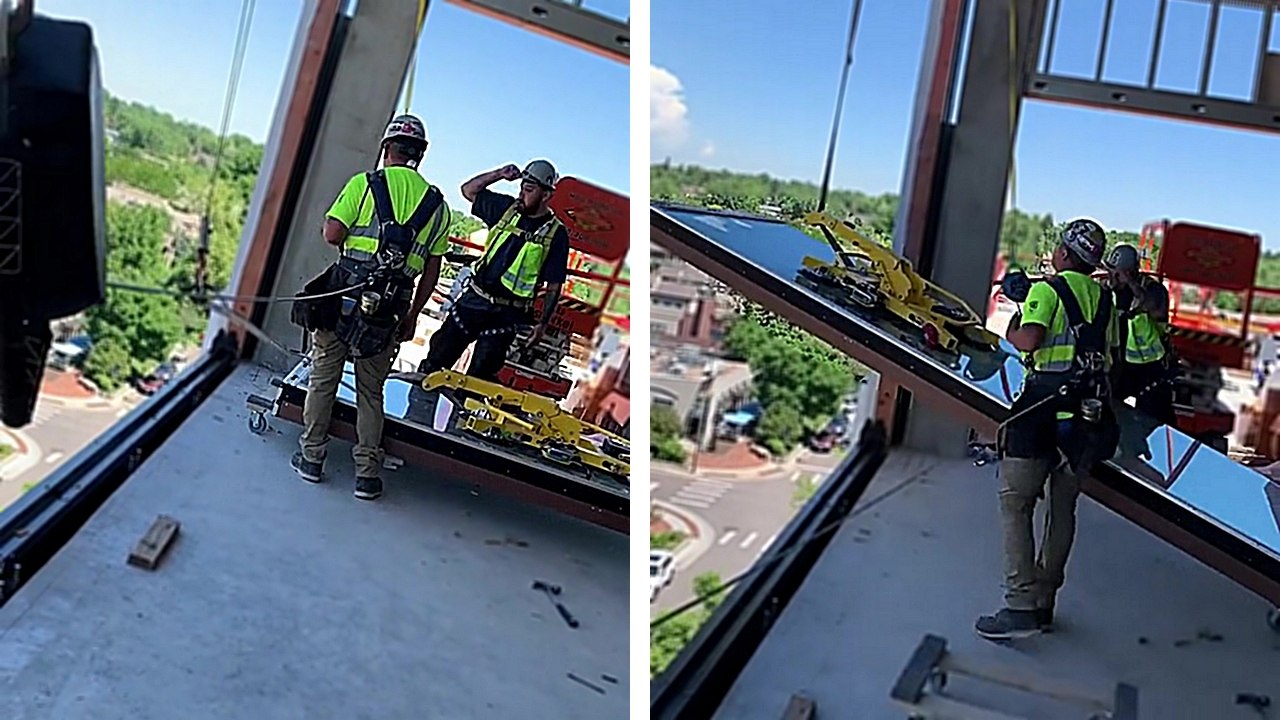 Grosse boulette au moment d'installer de grandes vitres