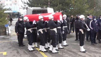 Tedavi gördüğü hastanede vefat eden polis için tören düzenlendi