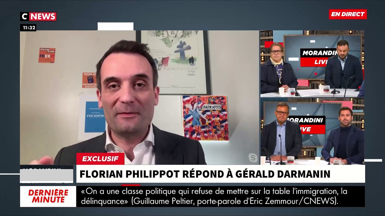 EXCLU - Photo polémique: Florian Philippot annonce dans "Morandini Live" qu'il va porter plainte contre Gérald Darmanin après le tweet du ministre de l'Intérieur