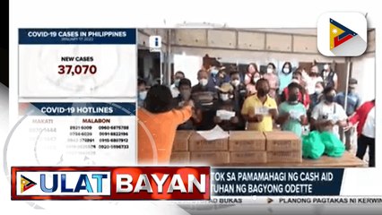 Surigao del Norte LGU, nakatutok sa pamamahagi ng cash aid sa mga pamilyang naapektuhan ng Bagyong Odette