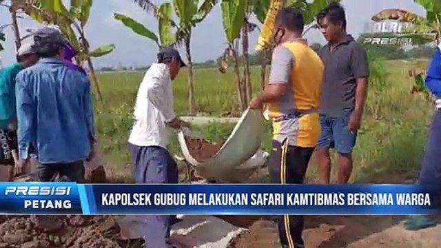 Safari Kamtibmas Polsek Gubug Polres Grobogan diwujudkan dengan Kerja Bhakti bersama Warga