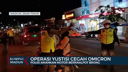 Operasi Yustisi Cegah Omicron, Polisi Amankan Motor Berknalpot Brong