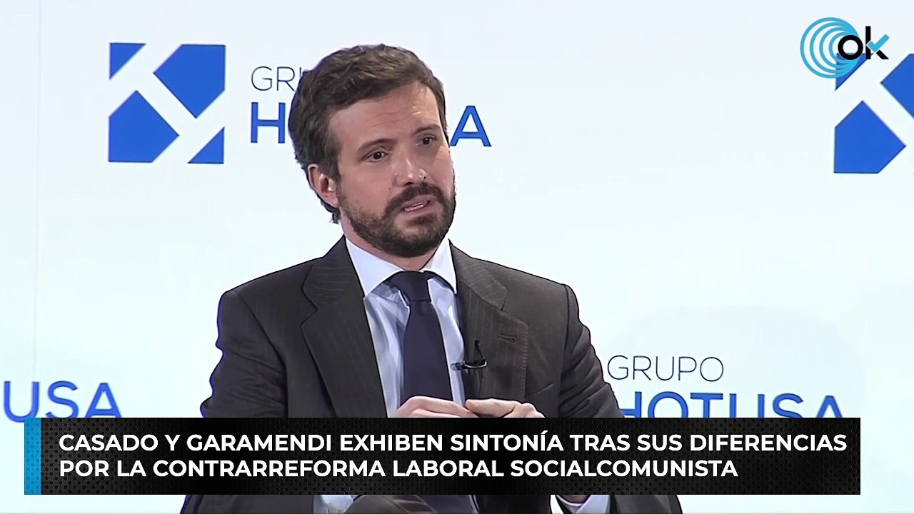 Casado y Garamendi exhiben sintonía tras sus diferencias  por la contrarreforma laboral socialcomunista