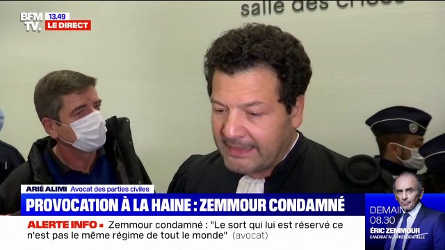 Me Arié Alimi, avocat des parties civiles sur la condamnation d'Eric Zemmour: Il faut qu'il comprenne qu'on ne laissera pas passer