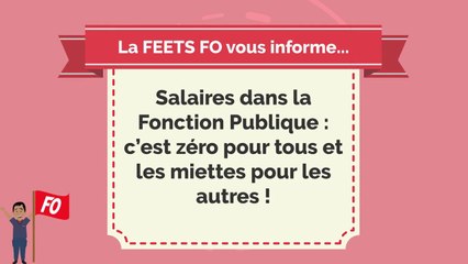 Salaires dans la Fonction Publique: rendez-vous le 27 janvier 2022