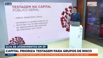 Por causa da grande demanda nos atendimentos na rede pública, a Prefeitura de São Paulo informou que vai priorizar a testagem de Covid-19 e Influenza para pessoas do grupo de risco.Saiba mais em youtube.com.br/bandjornalismo
