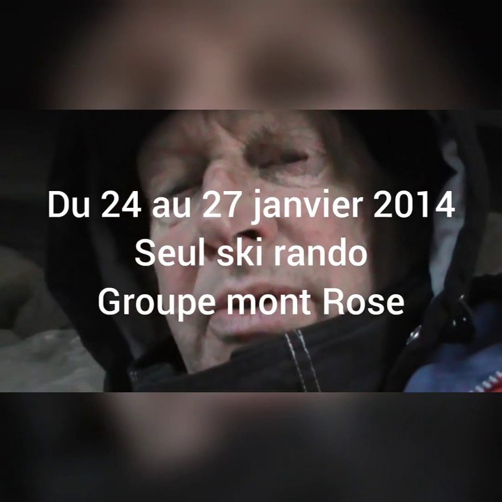 Seul ski rando 3600 m janvier 2014 groupe mont Rose Italie