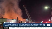 Bakersfield fire crews battle Old Town Kern blaze