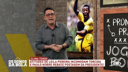 Após a postagem de Leila Pereira celebrando a parceria como patrocinadora desde 2015, Paulo Nobre cutucou a presidenta falando "Palmeiras tem muita história ontem, hoje e sempre".