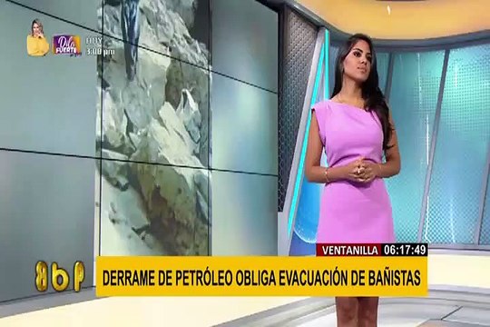 Derrame de petróleo en mar por fuerte oleaje afecta a pescadores, bañistas y fauna marina
