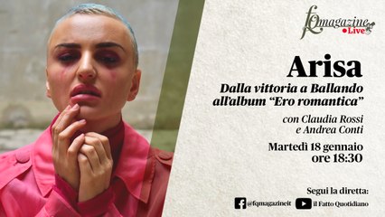 Arisa, dalla vittoria a Ballando all'album “Ero Romantica” in diretta con Claudia Rossi e Andrea Conti