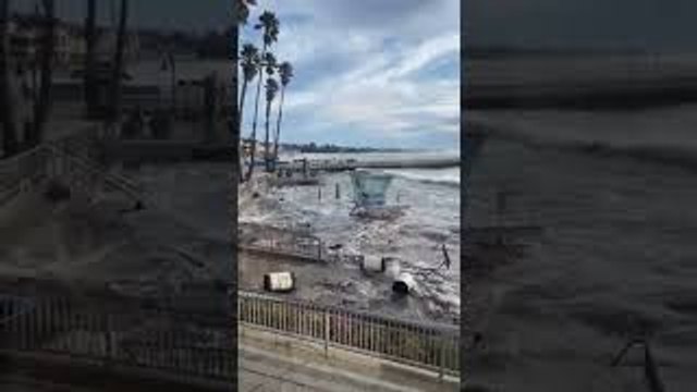 Tonga Volcano Tsunami Sends Crashing Waves to California