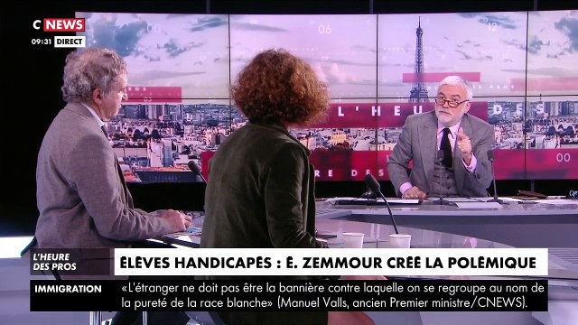 Pascal Praud dans son émission L'heure des pros sur CNews