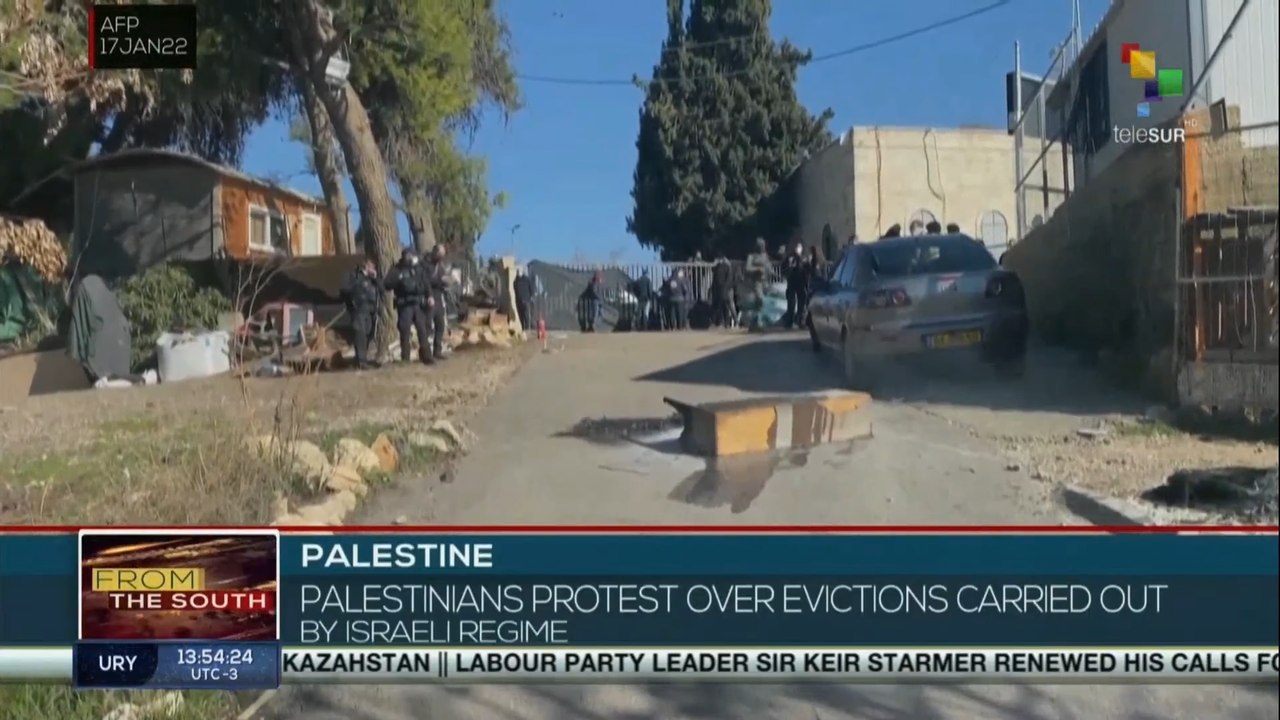 Palestinians protest over evictions carried out by Israeli regime