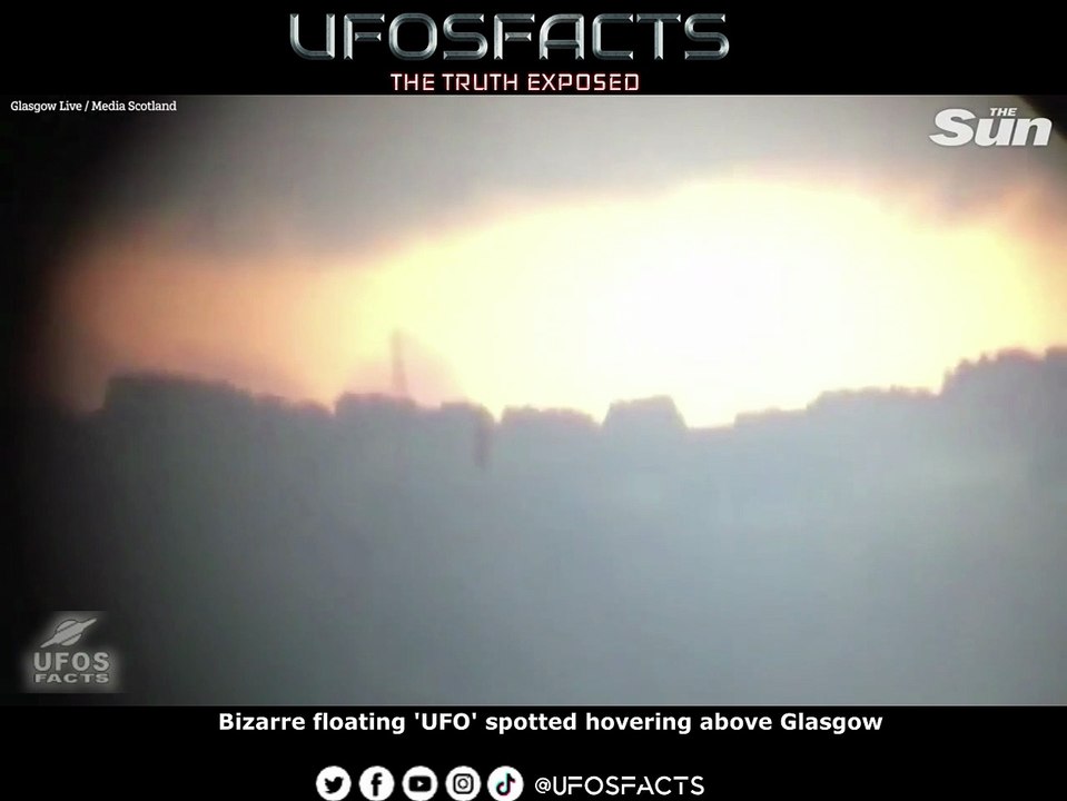 Bizarre floating 'UFO' spotted hovering above Glasgow