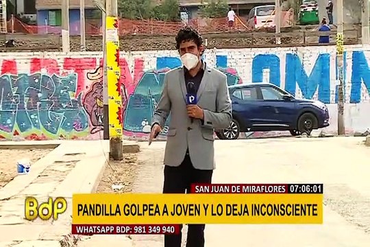 Condenable agresión en SJM: turba golpea a joven hasta dejarlo inconsciente